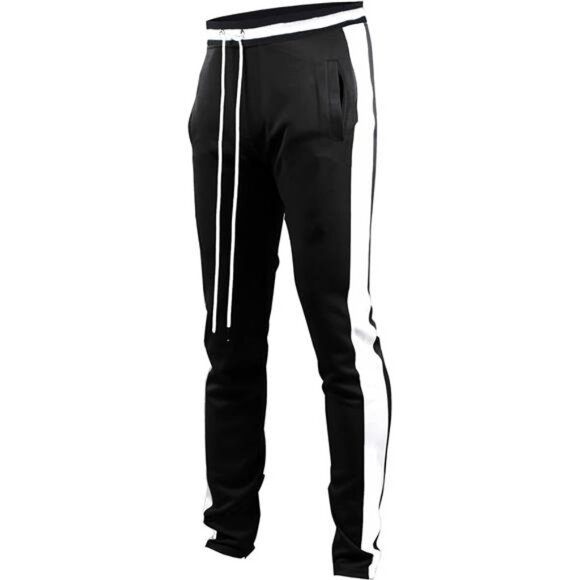 Track Pants Mens Premium Slim Fit Athletic Fitness Fashion Urban Lifestyle - Picture 1 of 7